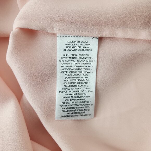 Ralph Lauren Satin Pink Charmeuse Shirt Button Down Blouse top XS black label - Picture 9 of 13